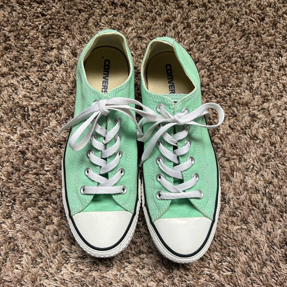 Teal Converse All Star Low Tops